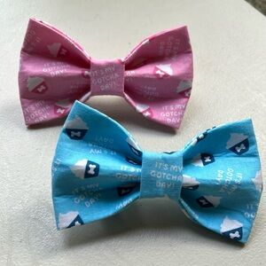 Handcrafted “Gotcha Day” bow or bow tie!